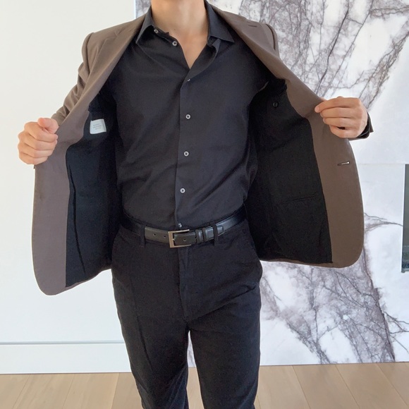 Mauro Grifoni mens Brown Blazer - Picture 3 of 7